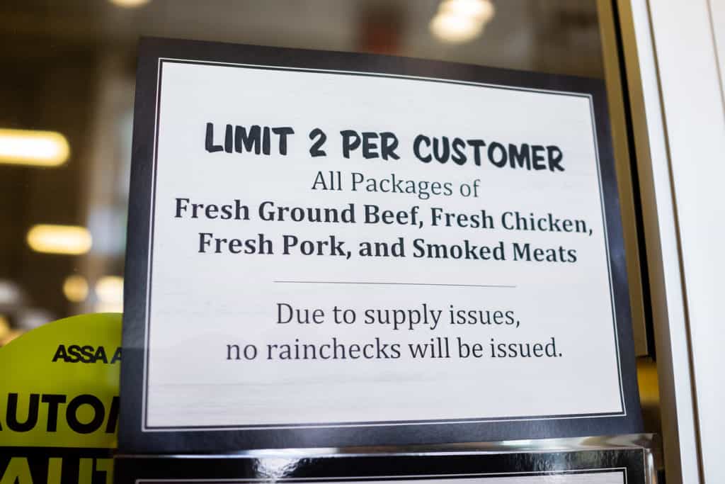 limit two per customer sign