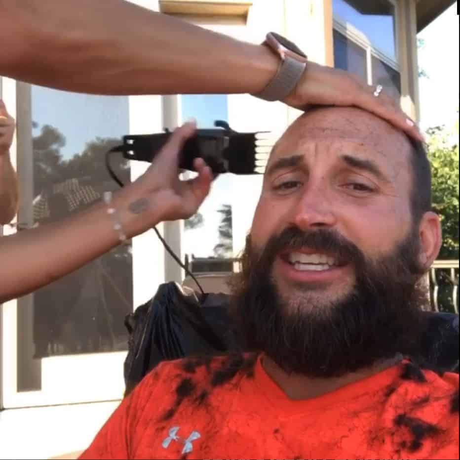 shaving joe sergi's head